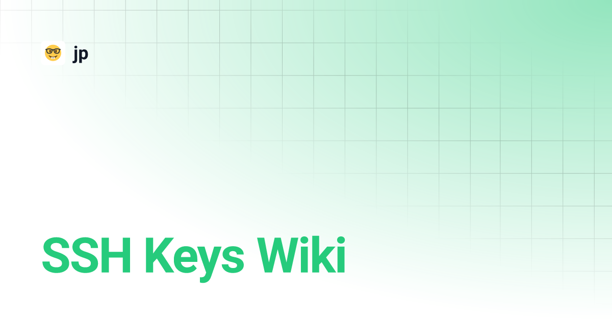 Ssh keys wiki jp